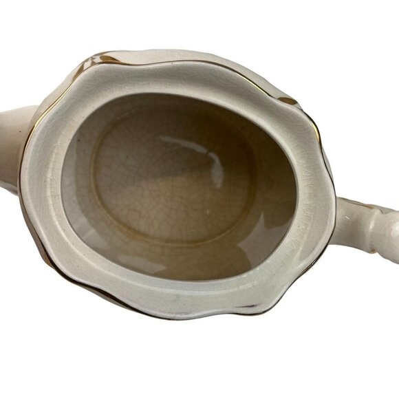 Arthur Wood England Teapot Blue Floral Porcelain Gilded Vintage Tea Pot - Picture 3 of 9